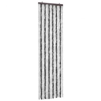 Zastor protiv insekata sivo-bijeli 56 x 185 cm šenil