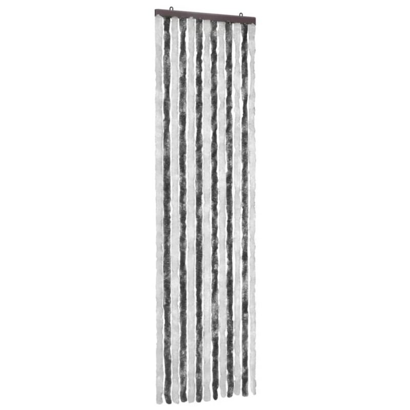 Zastor protiv insekata sivo-bijeli 56 x 185 cm šenil