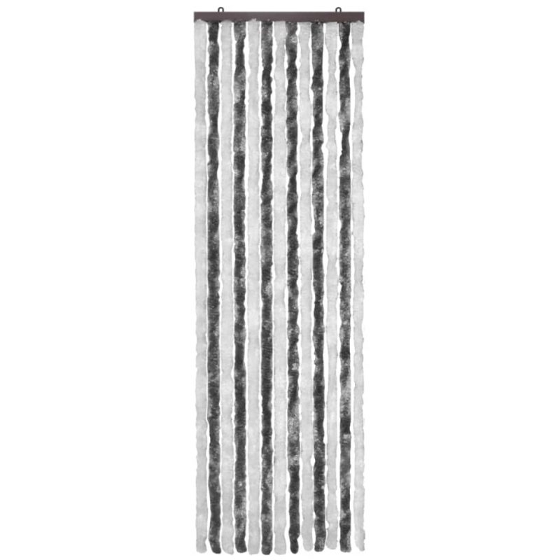 Zastor protiv insekata sivo-bijeli 56 x 185 cm šenil - Slika 3