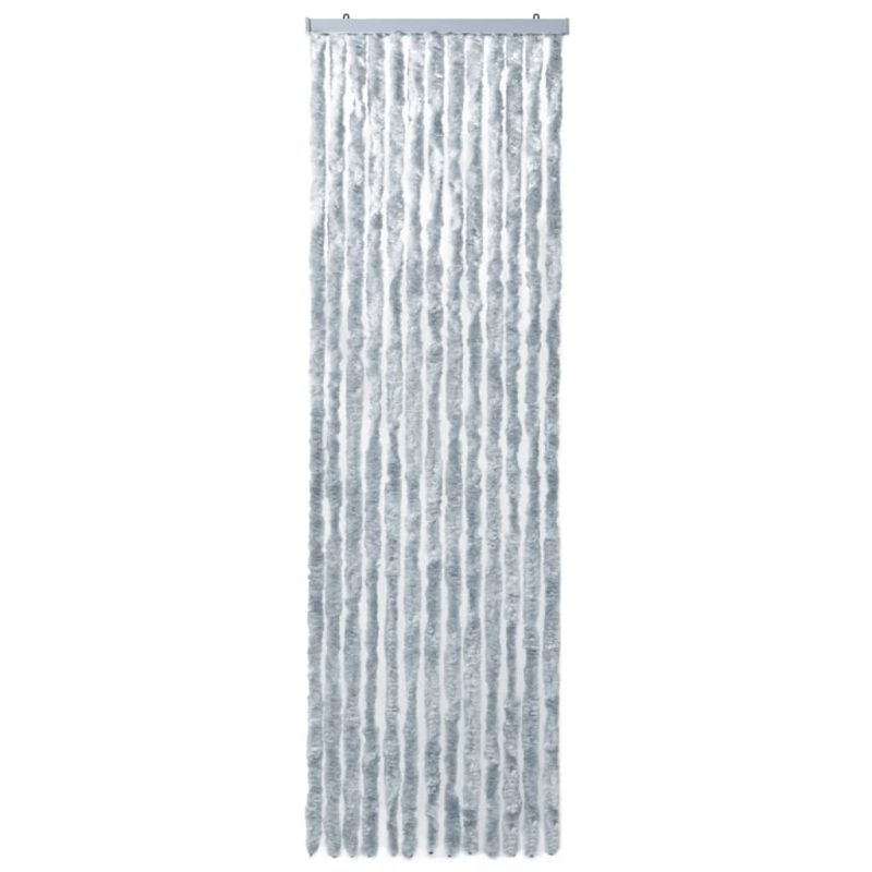 Zastor protiv insekata sivo-bijeli 56 x 185 cm šenil - Slika 4