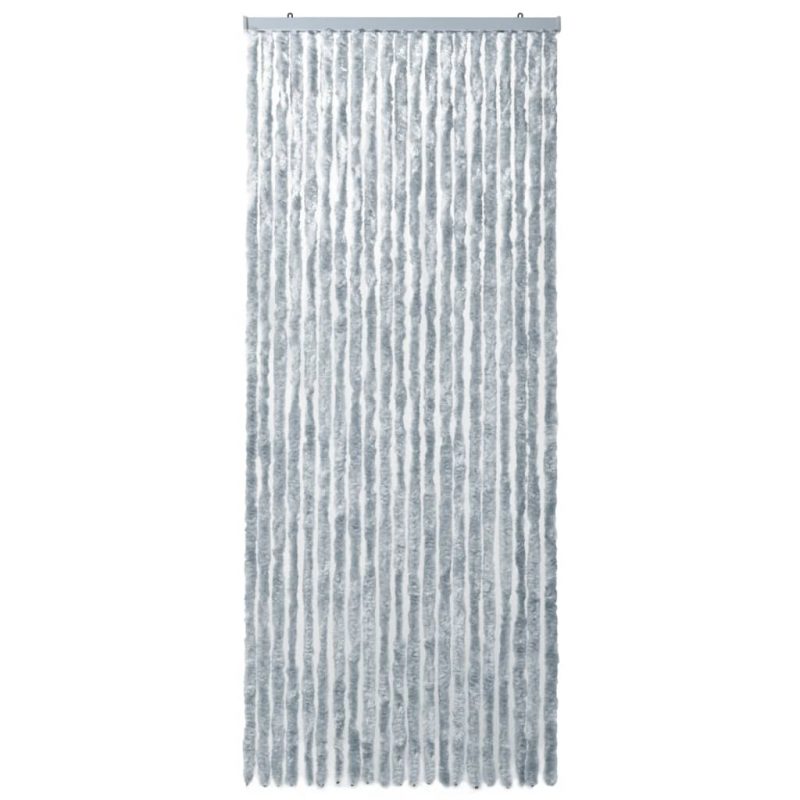 Zastor protiv insekata sivo-bijeli 90 x 220 cm šenil - Slika 4