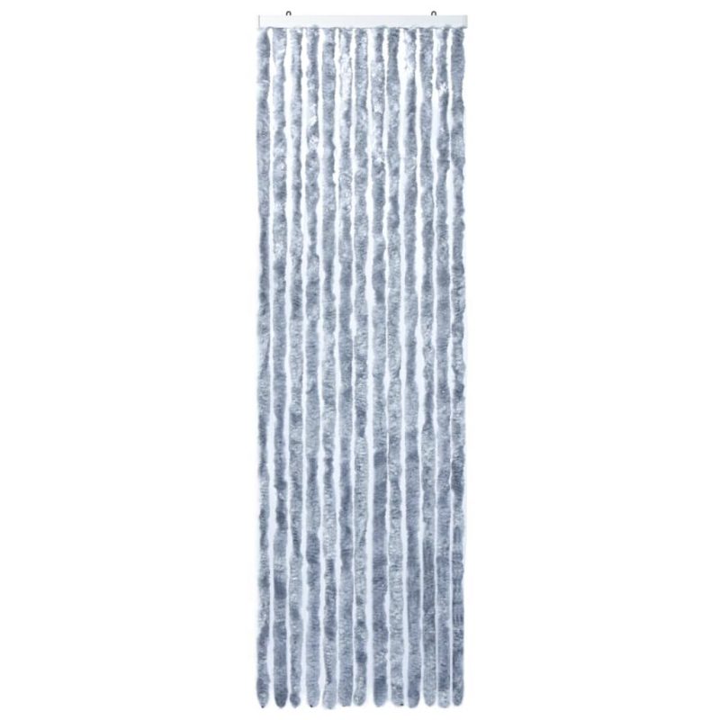 Zastor protiv insekata srebrni 56 x 185 cm šenil - Slika 4