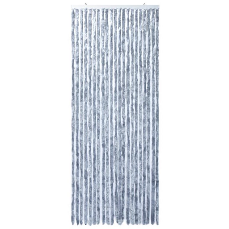 Zastor protiv insekata srebrni 90 x 220 cm šenil - Slika 4