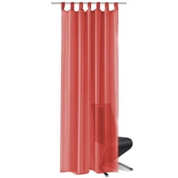 Zavjese od Voala 2 kom 140x225 cm Crvene