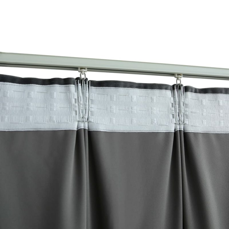 Zavjese za zamračivanje 2 kom baršunaste antracit 140 x 175 cm - Slika 4