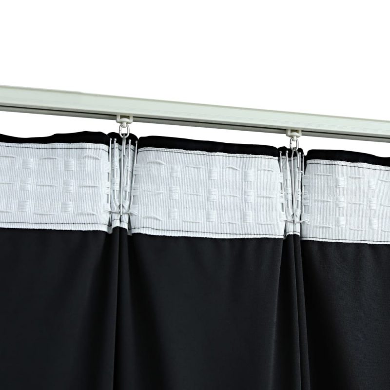 Zavjese za zamračivanje 2 kom baršunaste crne 140 x 175 cm - Slika 3