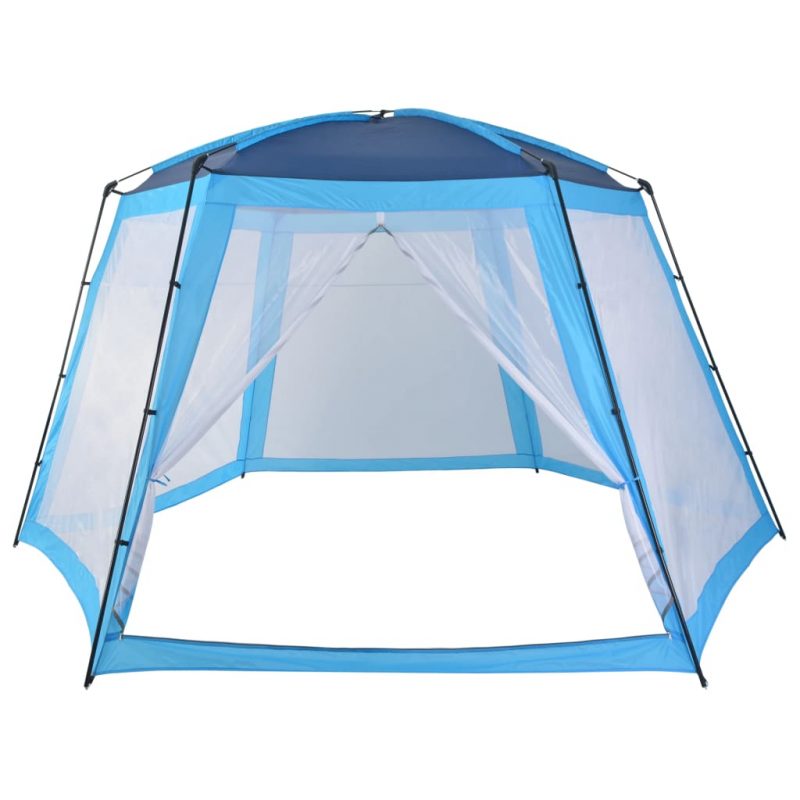Šator za bazen od tkanine 500 x 433 x 250 cm plavi - Slika 3