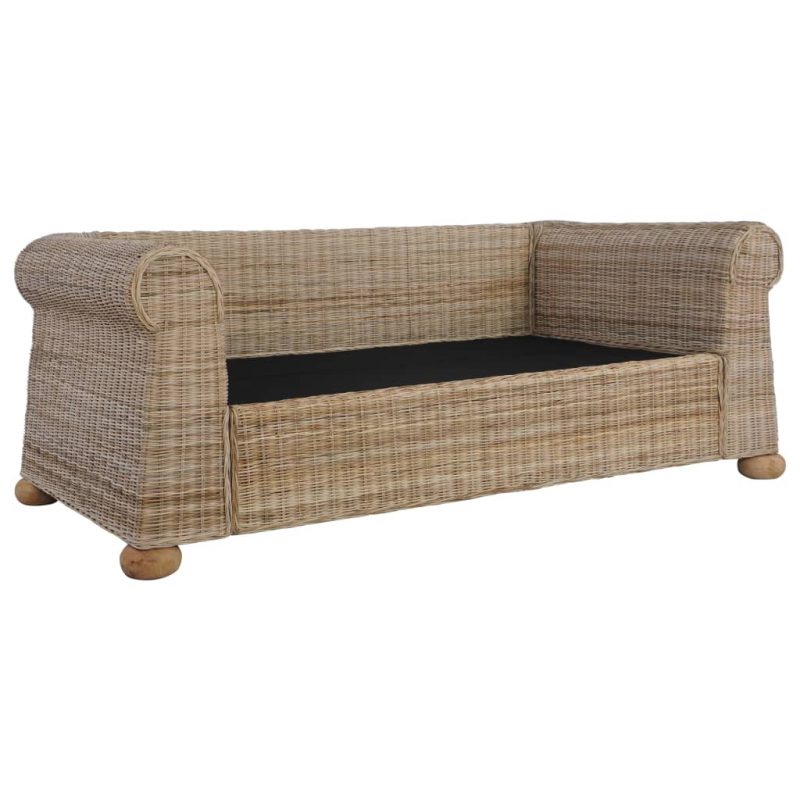 2-dijelni set sofa od prirodnog ratana s jastucima - Slika 4