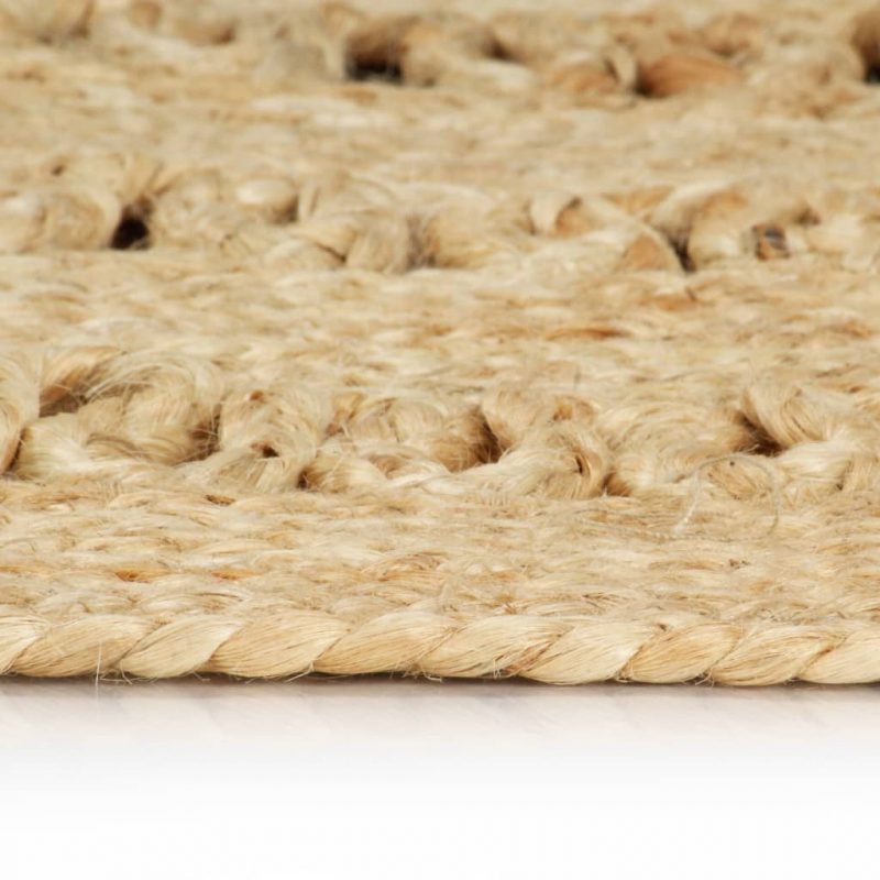 Ručno rađeni pleteni tepih od jute 120 cm - Slika 3