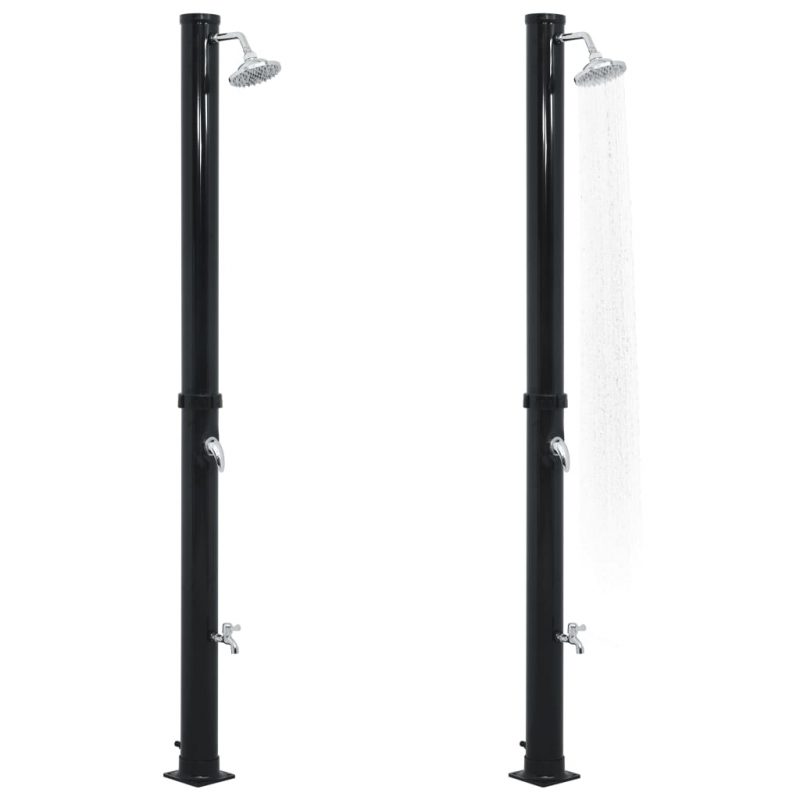 Solarni tuš crni 220 cm 20 L - Slika 3