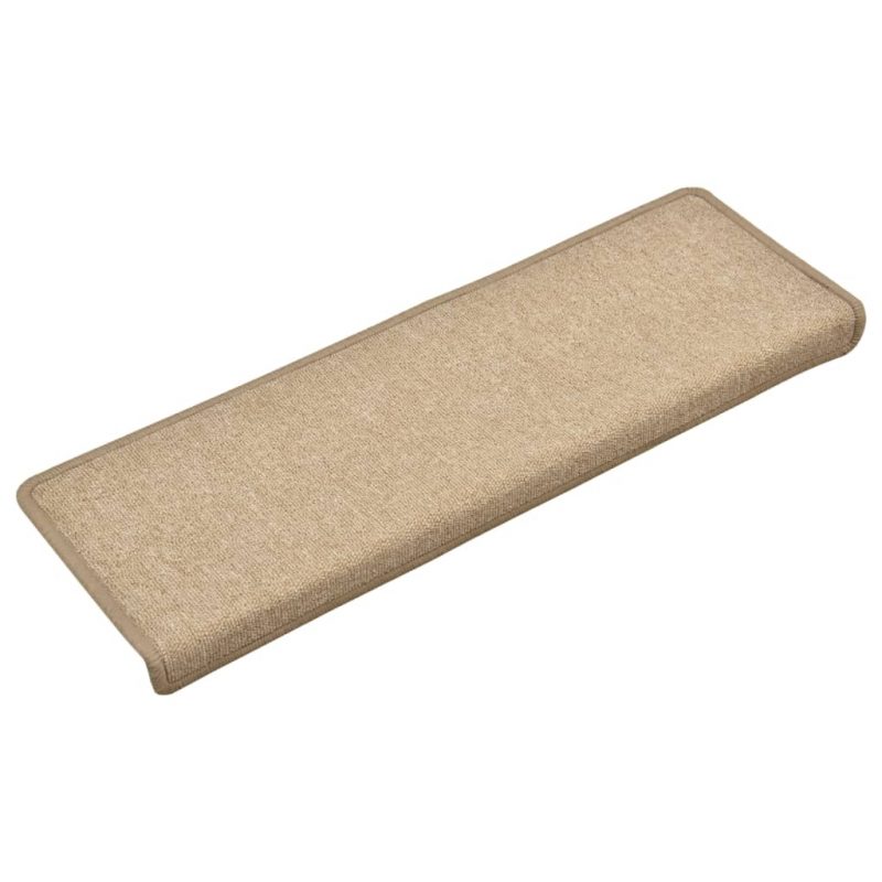 Tepisi za stepenice 15 kom 65 x 25 cm smeđe-sivi