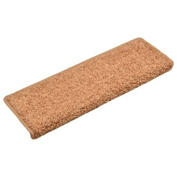 Tepisi za stepenice 15 kom 65 x 25 cm smeđi