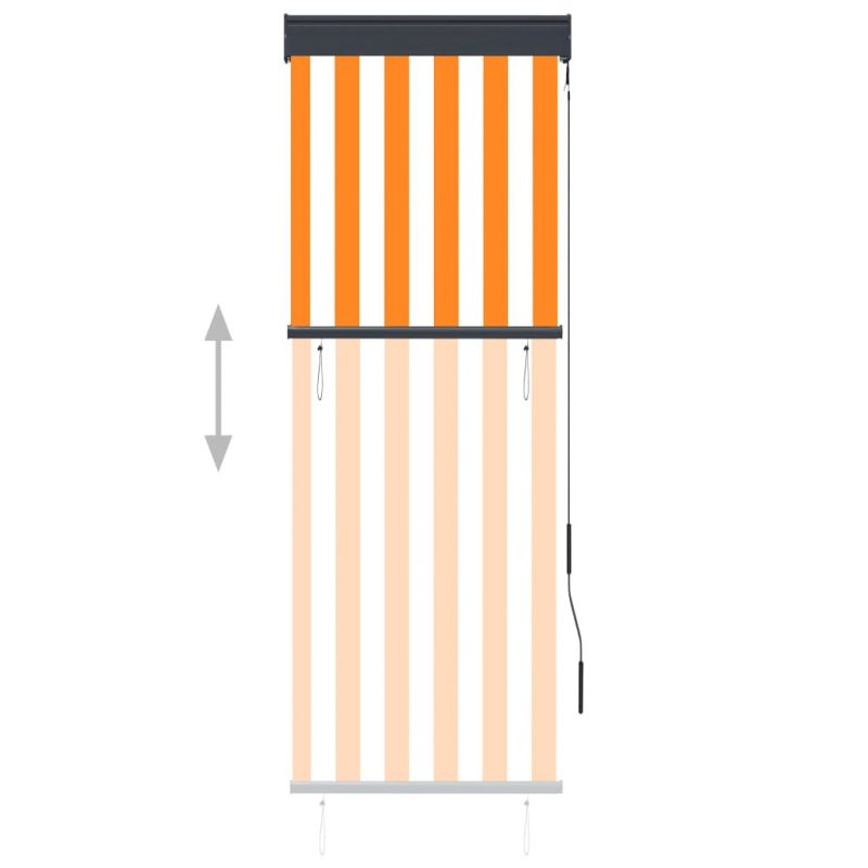 Vanjska roleta 60 x 250 cm bijelo-narančasta - Slika 3