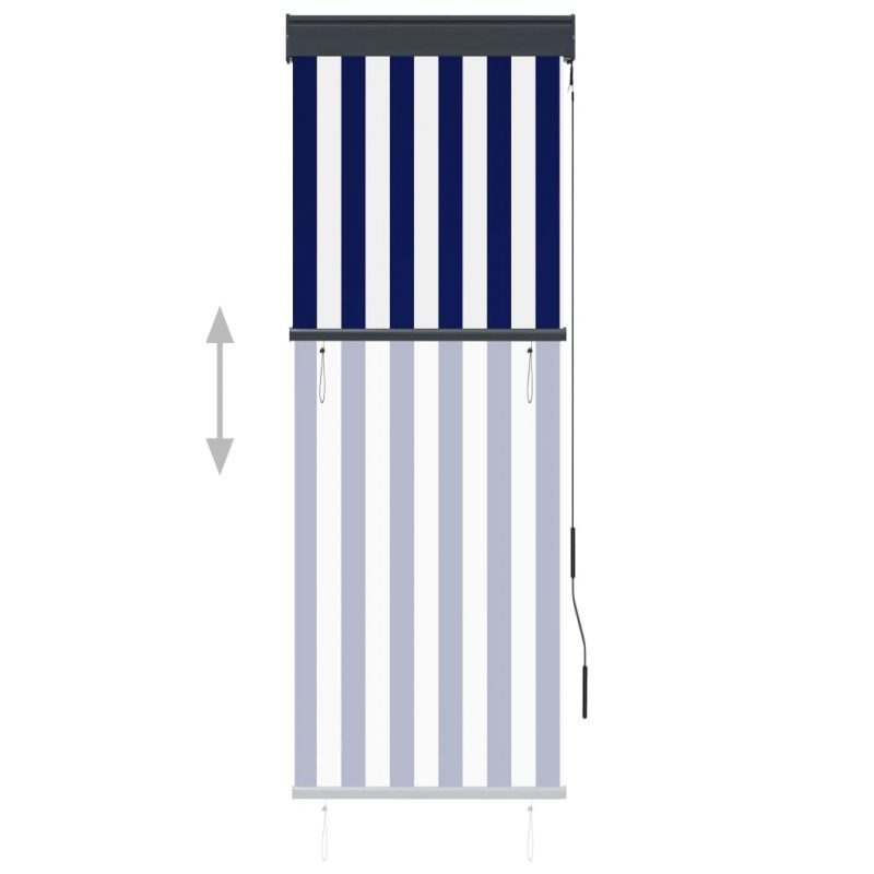 Vanjska roleta 60 x 250 cm plavo-bijela - Slika 4