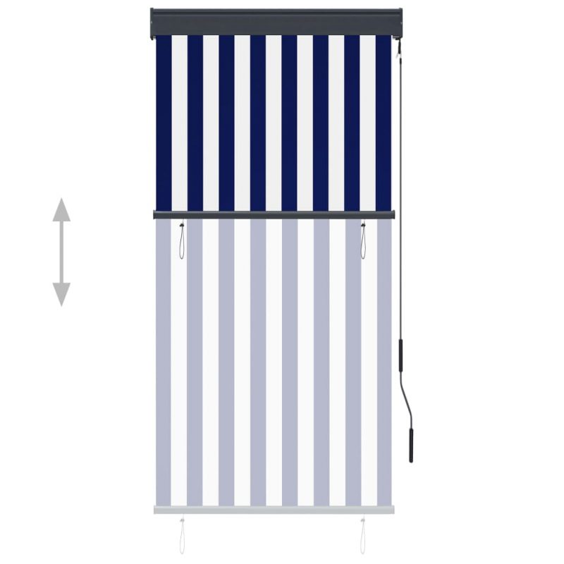 Vanjska roleta 80 x 250 cm plavo-bijela - Slika 3
