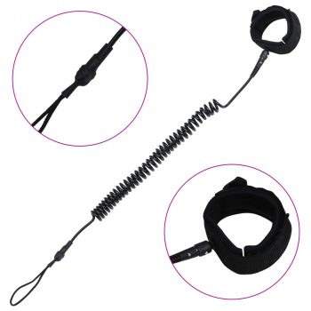 Spiralna vezica za SUP crna 25