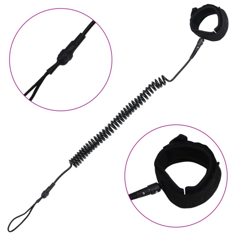 Spiralna vezica za SUP crna 25