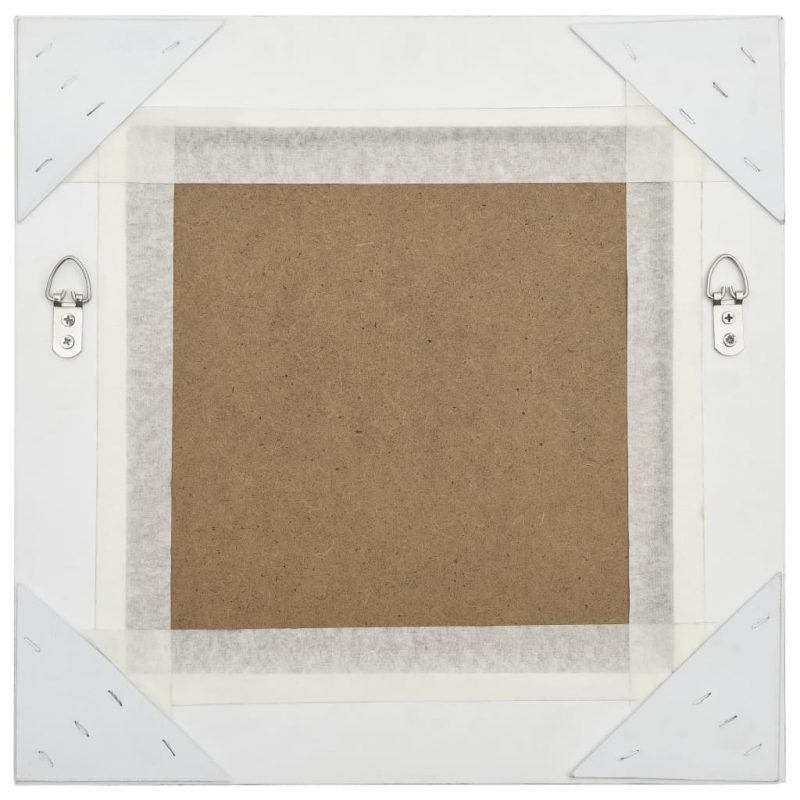 Zidno ogledalo u baroknom stilu 40 x 40 cm bijelo - Slika 4