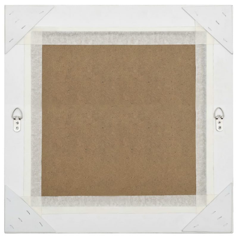 Zidno ogledalo u baroknom stilu 50 x 50 cm bijelo - Slika 4