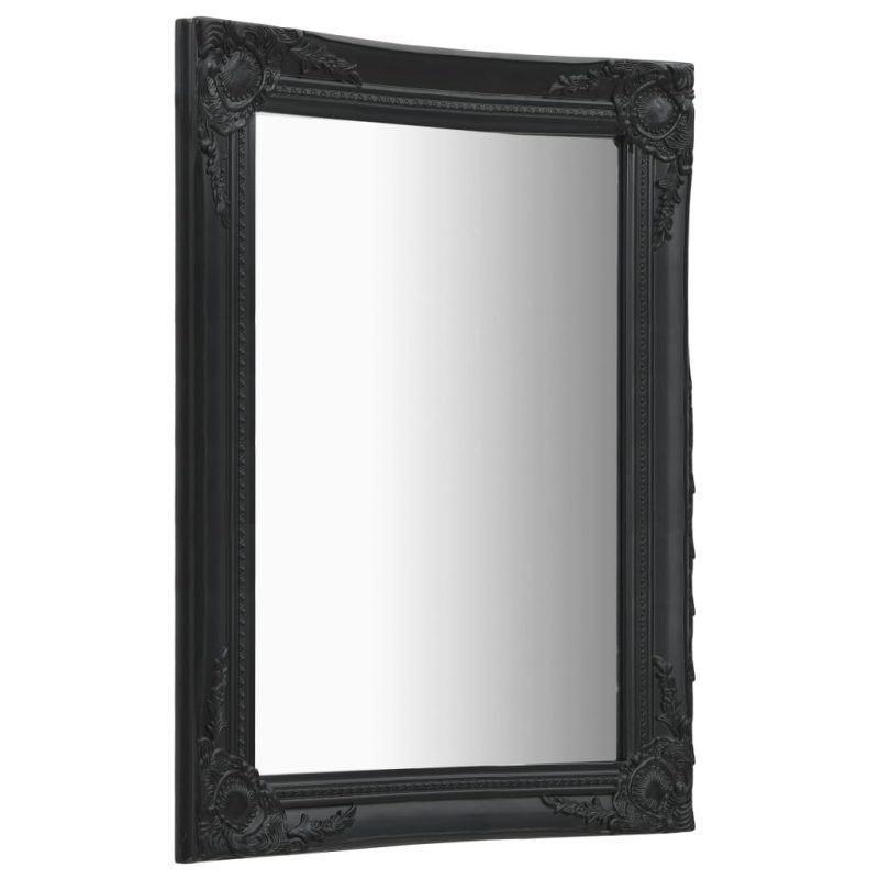 Zidno ogledalo u baroknom stilu 50 x 80 cm crno - Slika 3