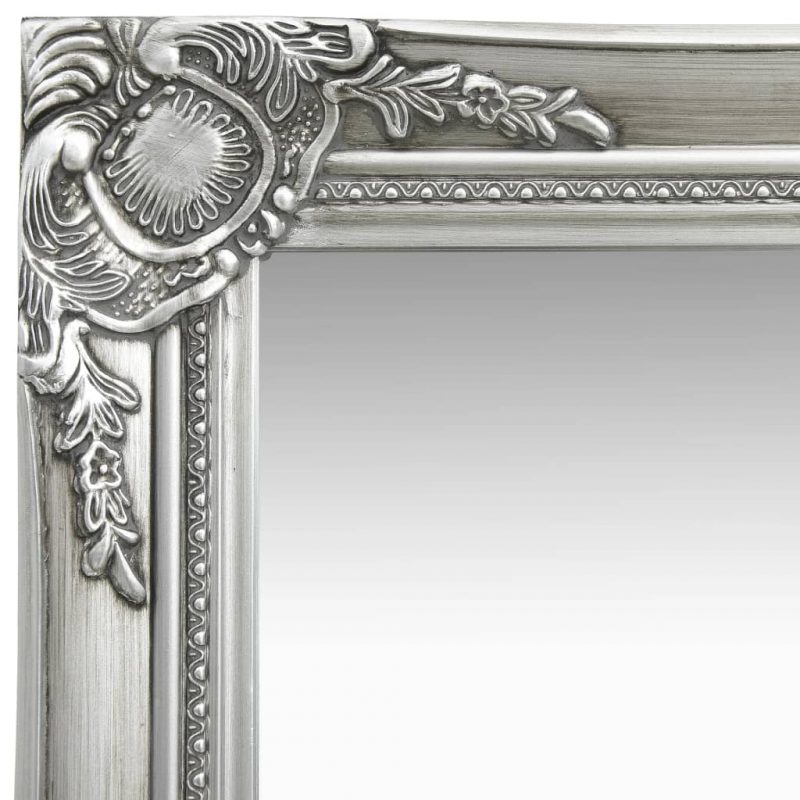 Zidno ogledalo u baroknom stilu 50 x 80 cm srebrno - Slika 4