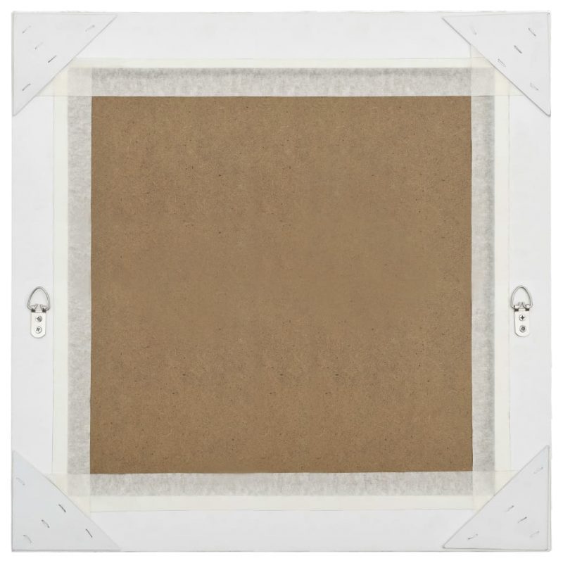 Zidno ogledalo u baroknom stilu 60 x 60 cm bijelo - Slika 4