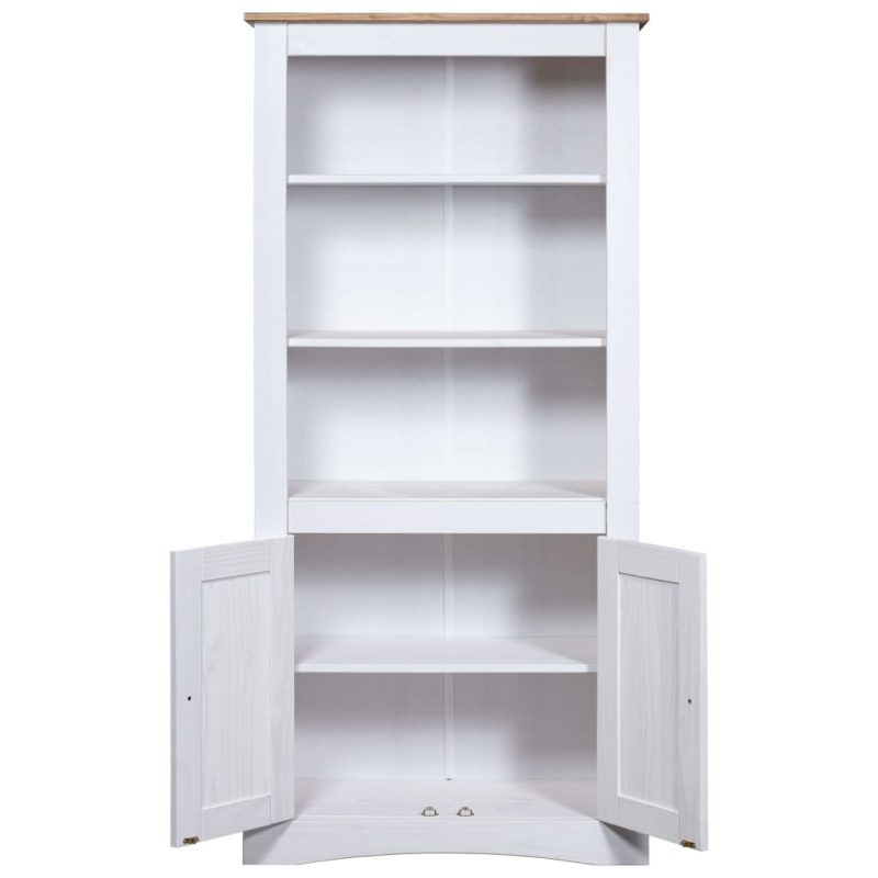 Komoda od meksičke borovine asortiman Corona bijela 80x40x170 cm - Slika 3