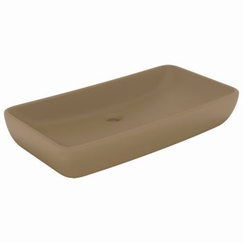 Luksuzni pravokutni umivaonik mat krem 71 x 38 cm keramički