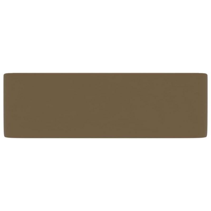 Luksuzni umivaonik mat krem 41 x 30 x 12 cm keramički - Slika 4