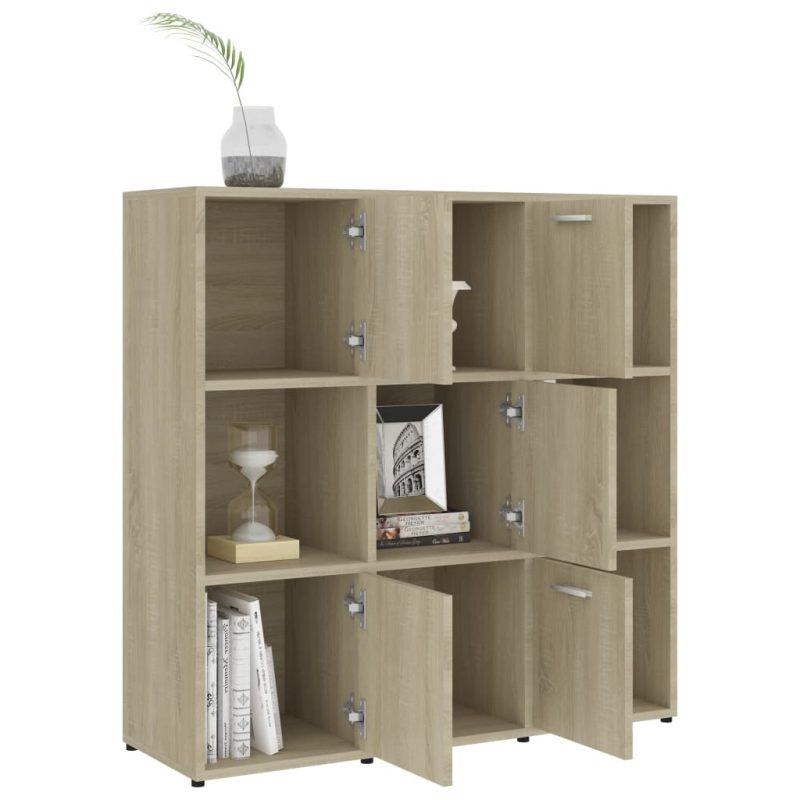Ormarić za knjige boja hrasta sonome 90 x 30 x 90 cm od iverice - Slika 4
