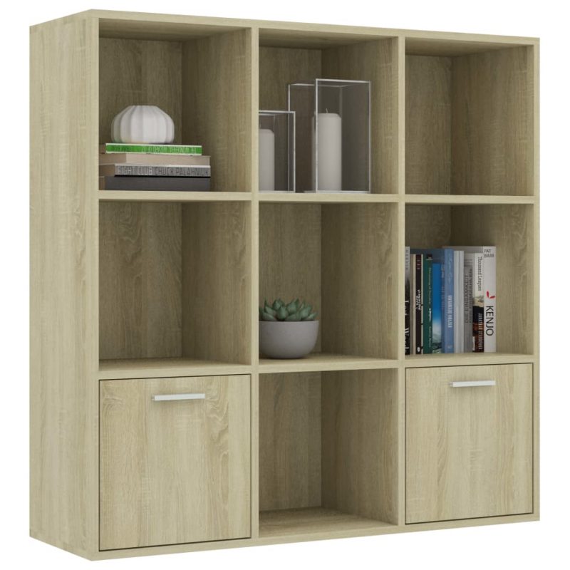 Ormarić za knjige boja hrasta sonome 98 x 30 x 98 cm od iverice - Slika 3