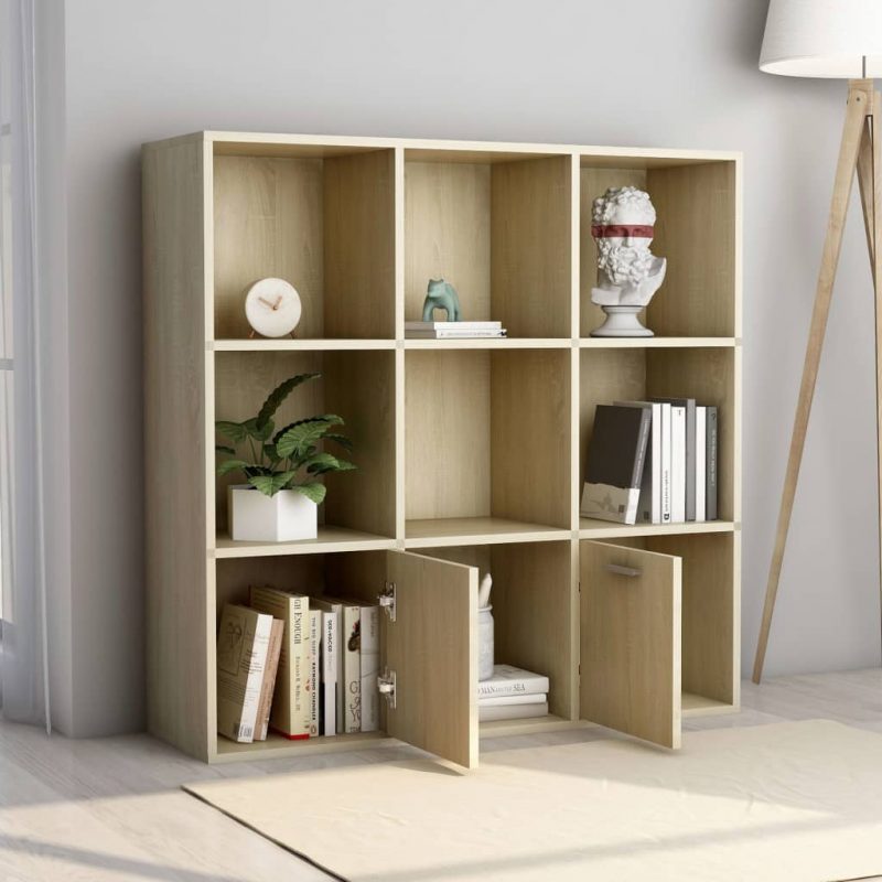 Ormarić za knjige boja hrasta sonome 98 x 30 x 98 cm od iverice - Slika 4