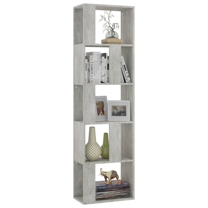 Ormarić za knjige / pregrada boja betona 45x24x96 cm iverica - Slika 3