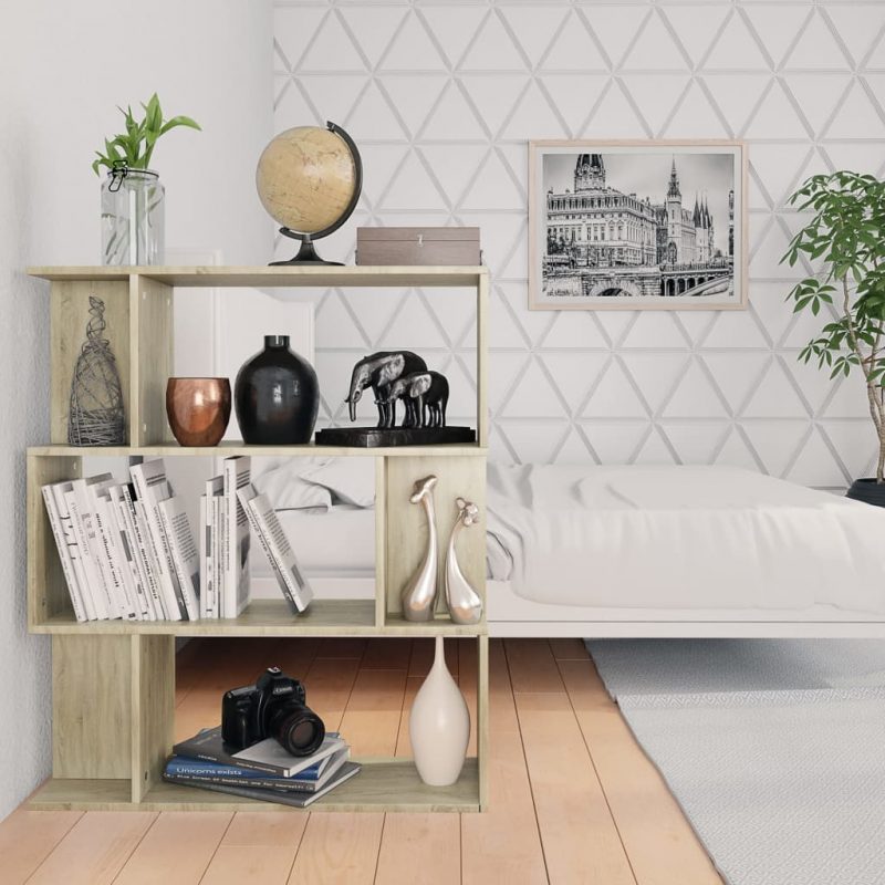 Ormarić za knjige / pregrada boja hrasta 80x24x96 cm iverica - Slika 4