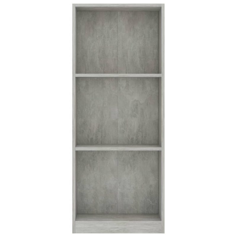 Ormarić za knjige s 3 razine boja betona 40x24x108 cm iverica - Slika 4