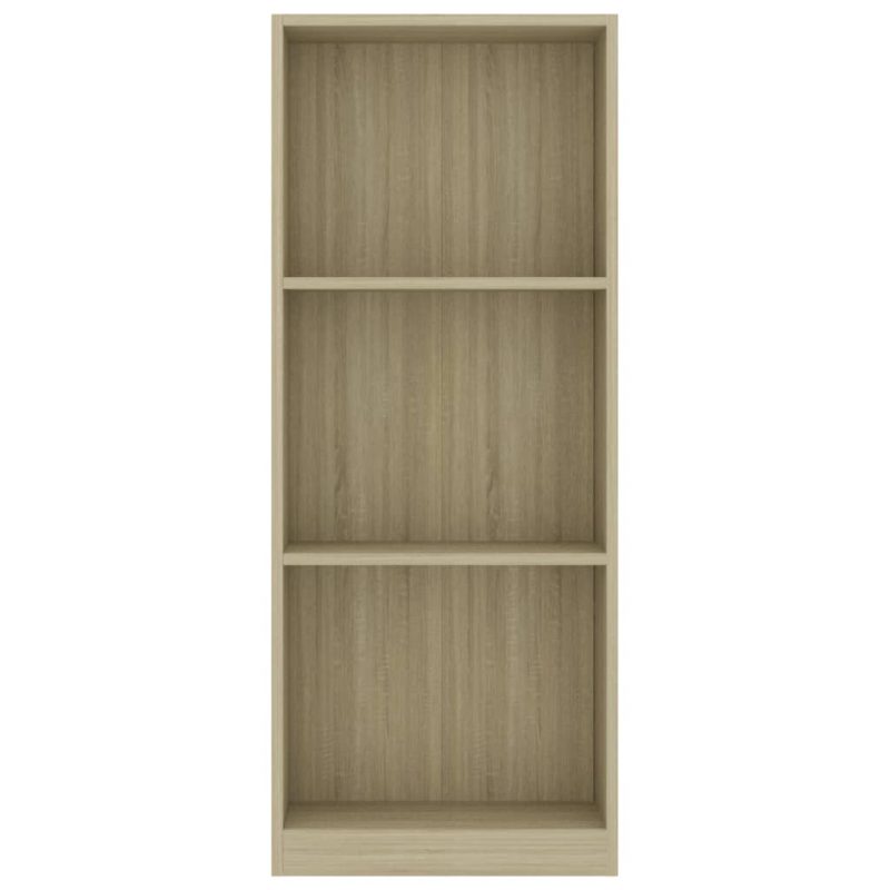 Ormarić za knjige s 3 razine boja hrasta 40x24x108 cm iverica - Slika 4