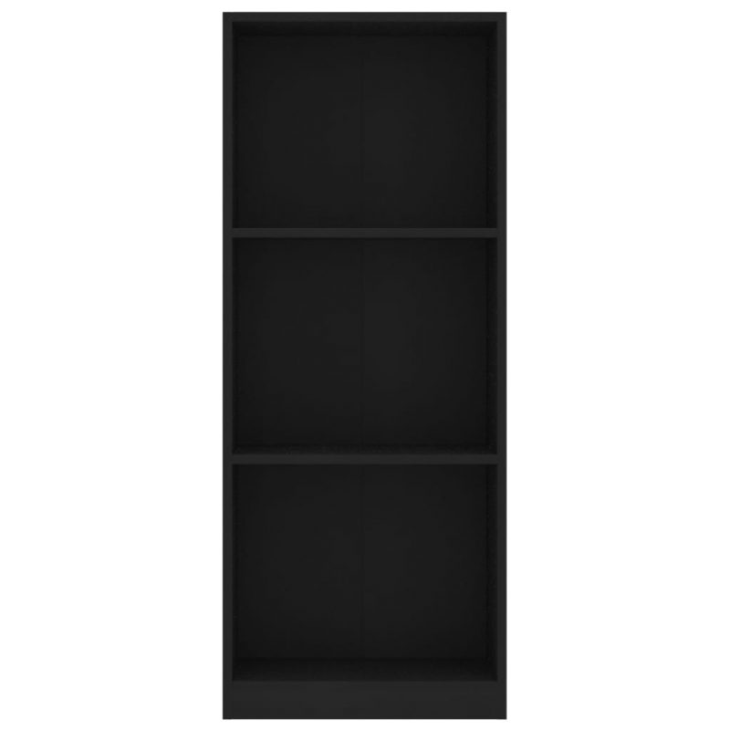 Ormarić za knjige s 3 razine crni 40 x 24 x 108 cm od iverice - Slika 4