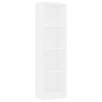 Ormarić za knjige s 4 razine bijeli 40 x 24 x 142 cm od iverice