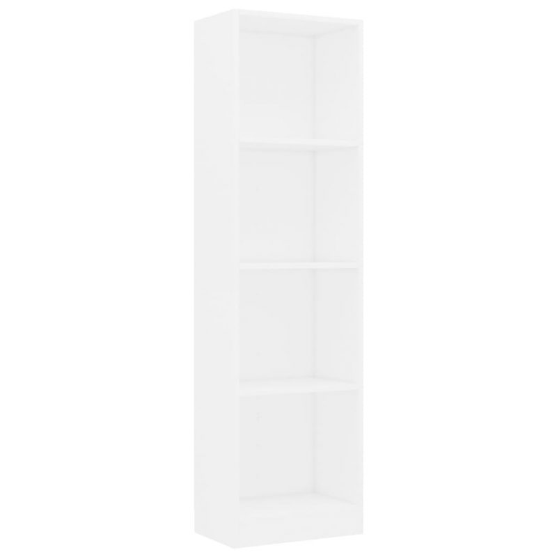 Ormarić za knjige s 4 razine bijeli 40 x 24 x 142 cm od iverice
