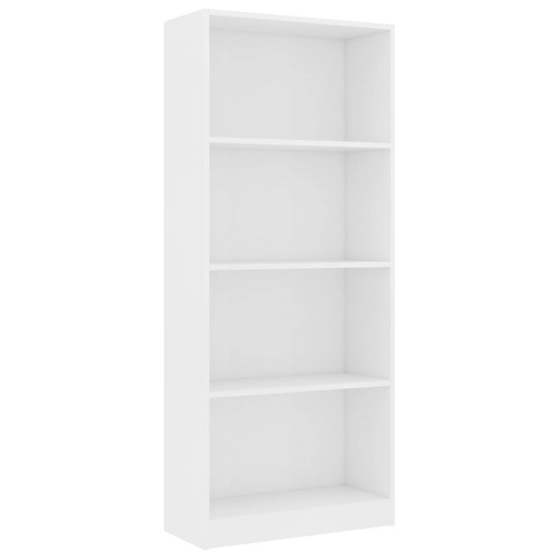 Ormarić za knjige s 4 razine bijeli 60 x 24 x 142 cm od iverice