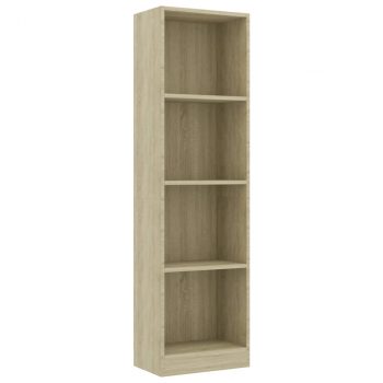 Ormarić za knjige s 4 razine boja hrasta 40x24x142 cm iverica