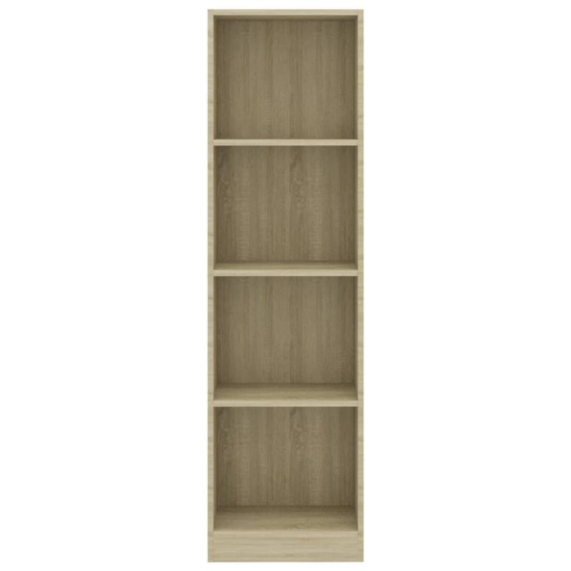 Ormarić za knjige s 4 razine boja hrasta 40x24x142 cm iverica - Slika 4