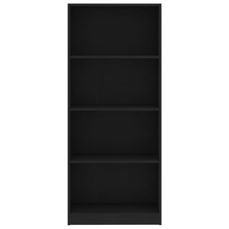 Ormarić za knjige s 4 razine crni 60 x 24 x 142 cm od iverice - Slika 4