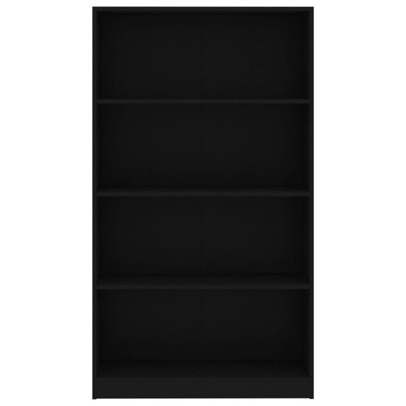 Ormarić za knjige s 4 razine crni 80 x 24 x 142 cm od iverice - Slika 4