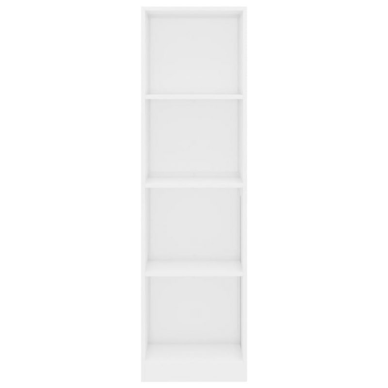 Ormarić za knjige s 4 razine sjajni bijeli 40x24x142 cm iverica - Slika 4