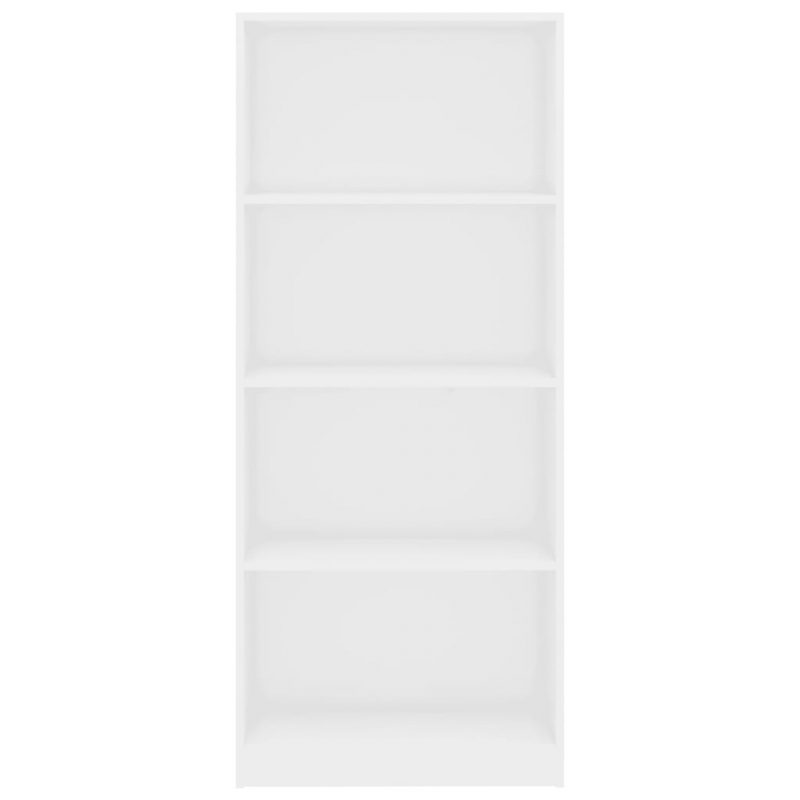 Ormarić za knjige s 4 razine sjajni bijeli 60x24x142 cm iverica - Slika 4
