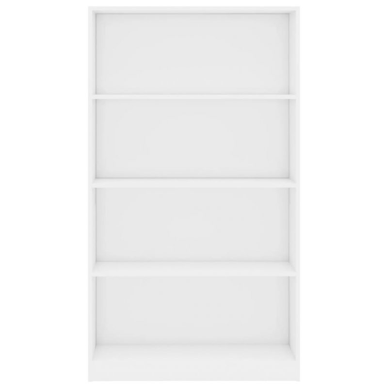Ormarić za knjige s 4 razine sjajni bijeli 80x24x142 cm iverica - Slika 4