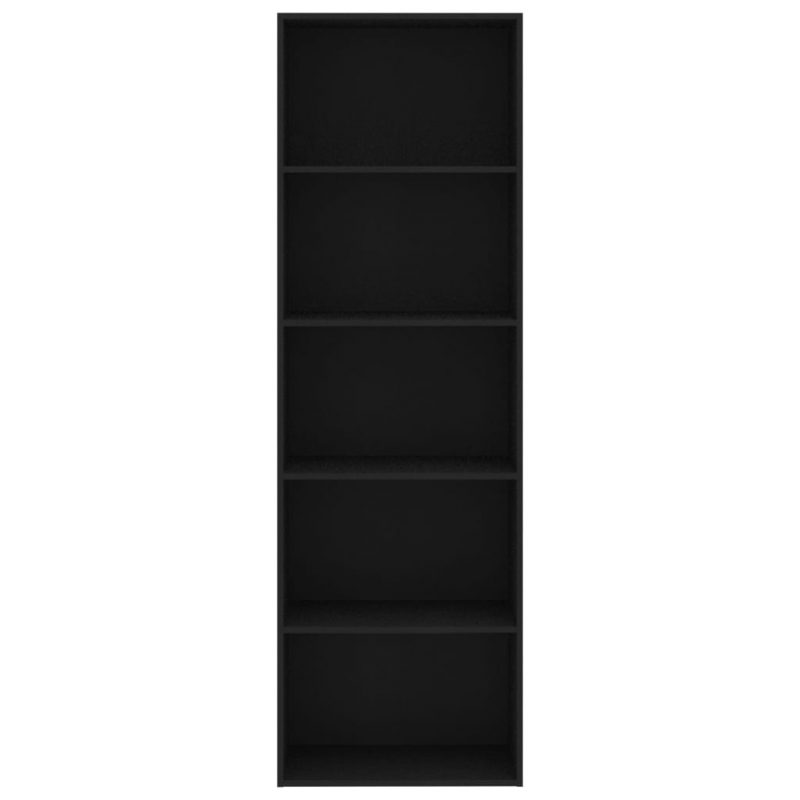 Ormarić za knjige s 5 razina crni 60 x 30 x 189 cm od iverice - Slika 4