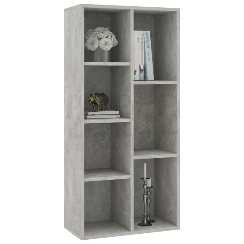 Ormarić za knjige siva boja betona 50 x 25 x 106 cm od iverice - Slika 3