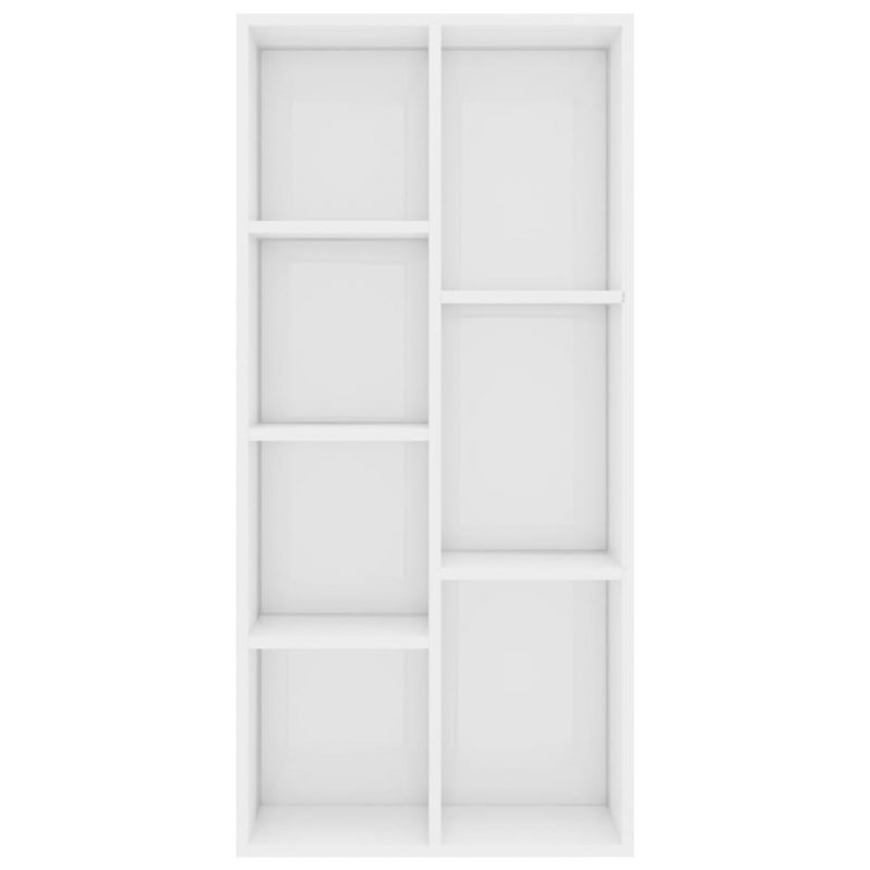 Ormarić za knjige visoki sjaj bijeli 50 x 25 x 106 cm iverica - Slika 4